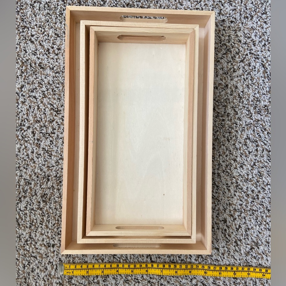 3 nesting Montessori trays